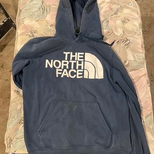 Mens S north face hoodie.  Classic look with screen print starting to fade.